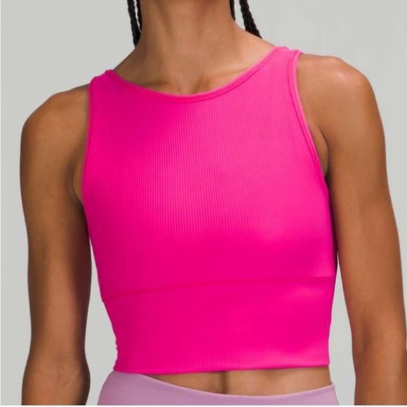 lululemon athletica Tops - Lululemon Power Pivot Ribbed Tank Top | sonic pink | size: L